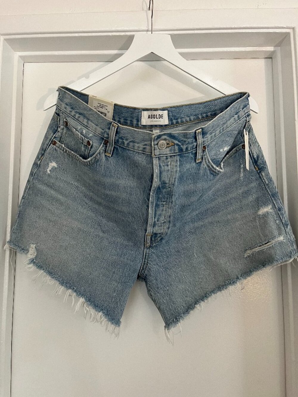 NWT AGOLDE Parker Long Short Vintage Denim Shorts (Swapmeet) - Women's 32